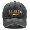 "BELGIUM" "GO RED DEVILS" Flag Printed Baseball Cap , Adjustable Snapback Baseball Cap Trendy Casual Hip Hop Raw Brim Woman's Cap