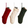 18-Inch Knitted Diamond Pattern Large Christmas Stocking for Gifts - European and American Style