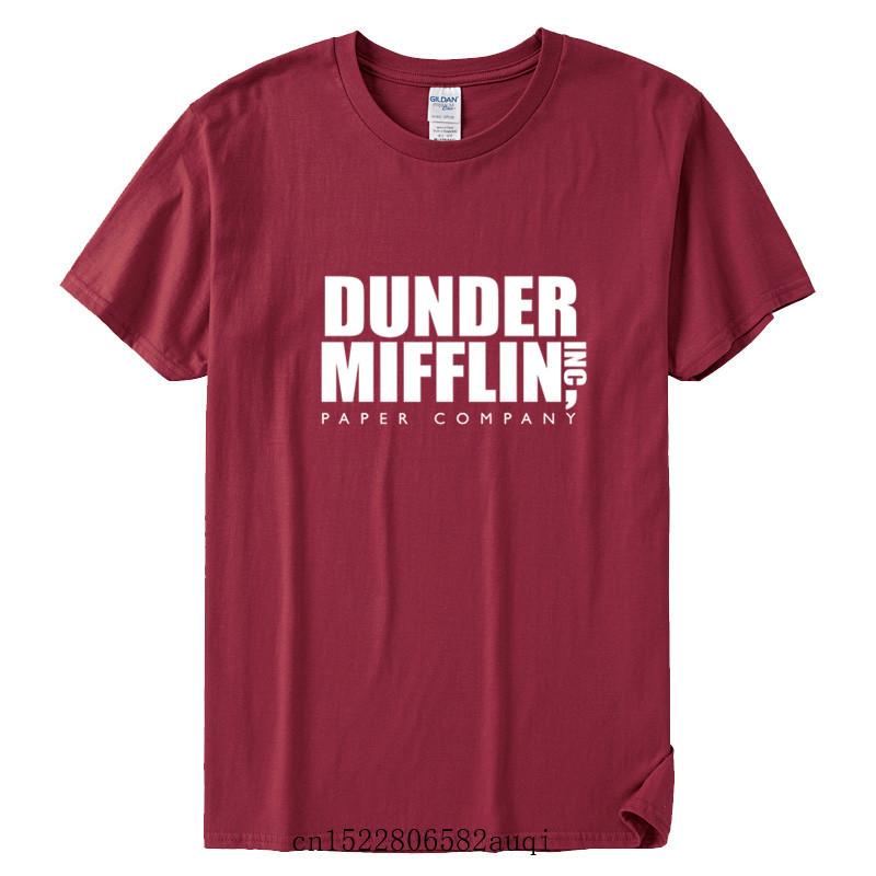 Men's DUNDER MIFFLIN PAPER INC office tv show Cotton T-Shirt Summer Cotton T shirt Unisex Cloth
