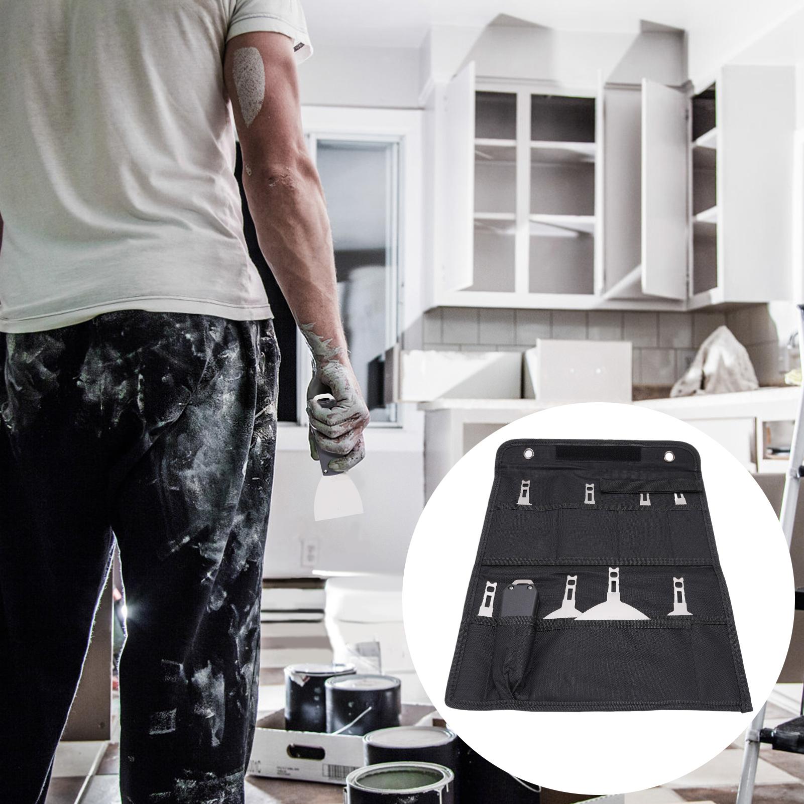 

Stainless Steel Putty Scraper Set, Multi Tool for Wall Repair, Paint Roller Cleaning, Drywall