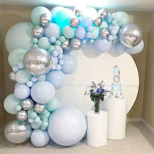 Macaron Blue Ocean Decoration, Balloon Birthday Party Supplies, Balloon Chain Set