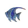 Sparkling Rhinestone Fish Brooches Women Metal Flat Fish Office Casual Brooch Pins Gifts