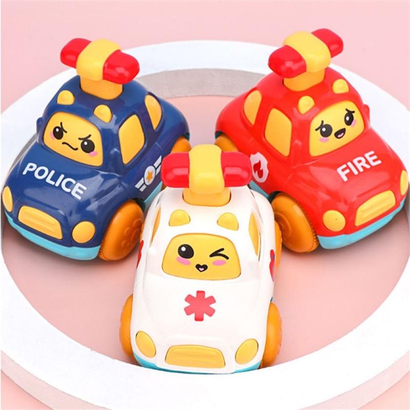 Kinderspielzeugauto-Set Trägheits-Ingenieurfahrzeug Drehauto Babyauto für 1-2-jährige Jungen und Mädchen