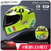 Full Face Motorcycle Helmet Electric Scooter Riders Adult Unisex ABS Safety With LED Rear Light 3C DOT Certified