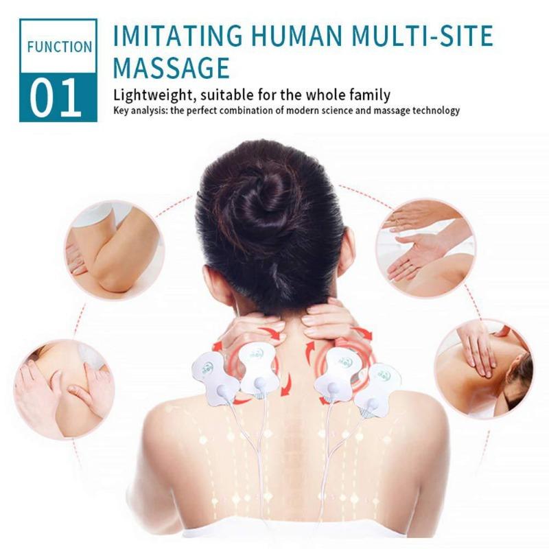 1Pc  Dual Output TENS Electric Pulse Massager EMS Stimulator, Medium and Low Frequency Pulse Massage Instrument Massage