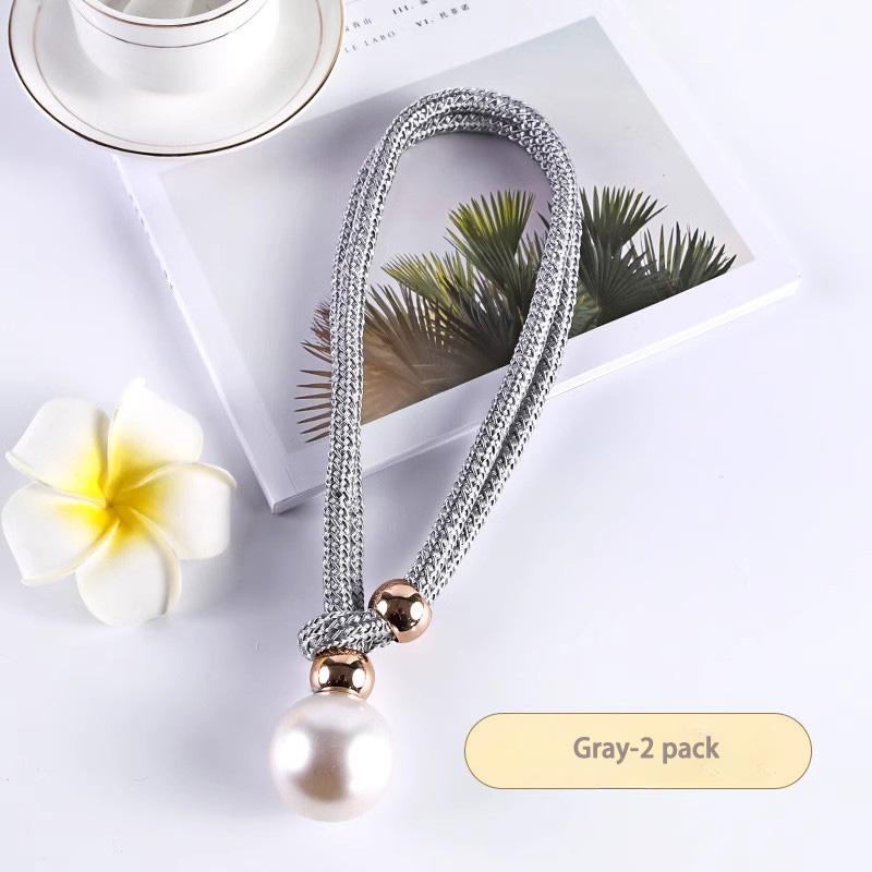 

Pearl Curtain Strap Pair Light Luxury Curtain Buckle Ring Living Room Rope Strap Hook Curtain Buckle Accessories Universal code
