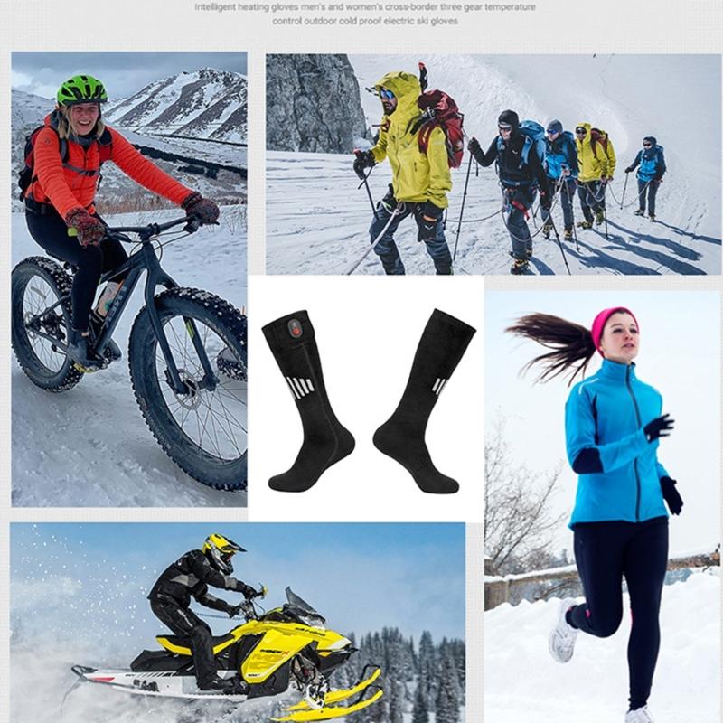 Full Soles Heating Electric Socks Heated Socks 5V 4000mAh Rechargeable Battery Electric Heated Socks for Men and Women