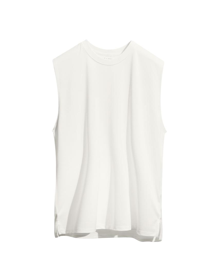 GAINSBORO Oversized Cool Micro Ice Sleeveless White