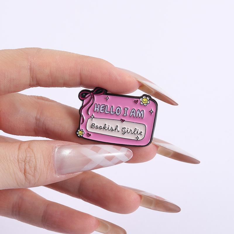 Bookish Girlie Enamel Pins This Book Ruined My Life 5 Stars Brooches Lapel Badges Clothes Funny Jewelry Gift for Kids Friends