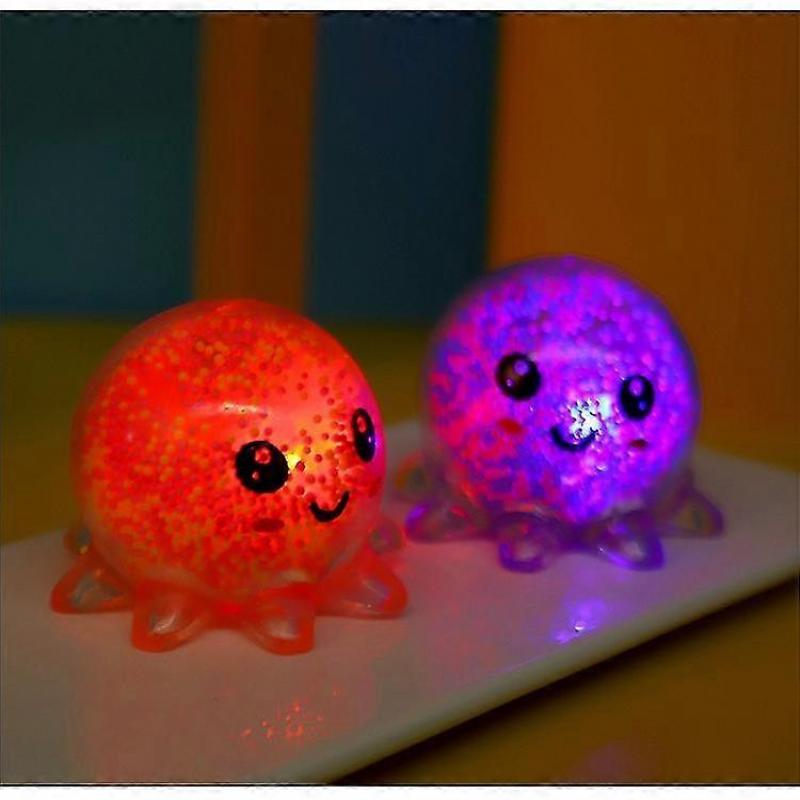 Lowing Light Squid Vent Ball Squeeze Toys Decompression Toy Bubble Octopus Ball Stress Relief Toy Gift For Kids