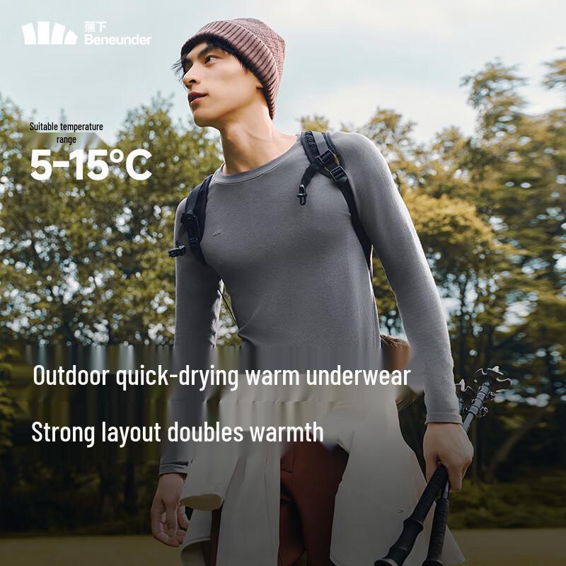 

Beneunder Men s SK002 Lightweight Warmth Thermal Underwear Set L