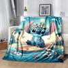 1pc Stitch Printing Blanket - Soft, All-Season Throw for Living Room, Bedroom,Personalized Gift with Adorable Cartoon Design