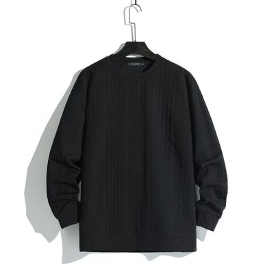 Autumn And Winter New Men'S Long Sleeved Round Neck T-Shirt Men'S Pure Cotton Base Shirt Casual Loose Plus Size Basic Top