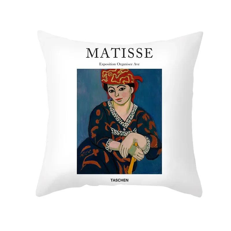 Obliečka na vankúš Portrét Maľba Poťahy na vankúše Slávna Maľba Matisse Dekoračný prehoz S Obývacia izba Domáca dekorácia x