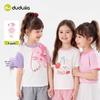 Dudu Family Kinder 3er-Pack Cartoon Kurzarm-T-Shirt Set