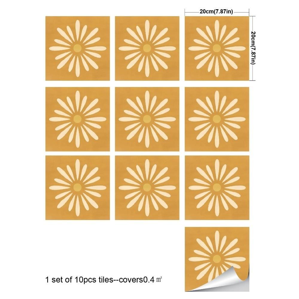 10Pcs Matte Wall Tile Sticker Self-Adhesive Tile Decal Retro Peel And Stick Tile  Home Renovation