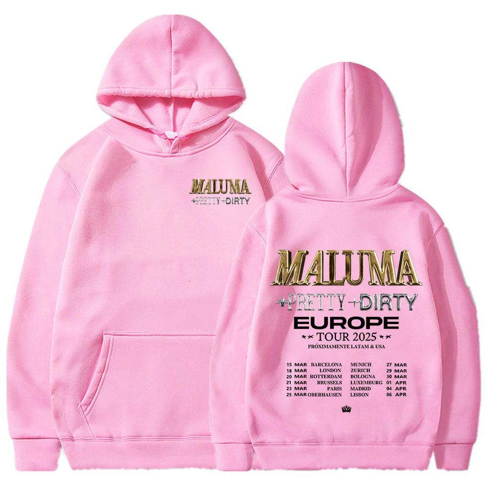 Rapper Maluma Pretty Dirty Europet Tour 2025 Hoodies Men Women Clothing Hip Hop Fashion Sweatshirts Pullovers Hoodie Streetwear