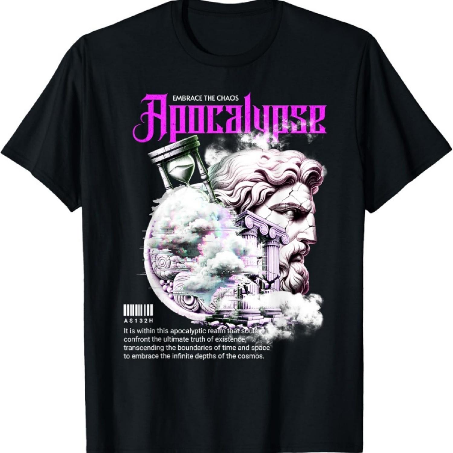 Greek God Statue x Apocalypse x Chaos Streetwear T-Shirt S