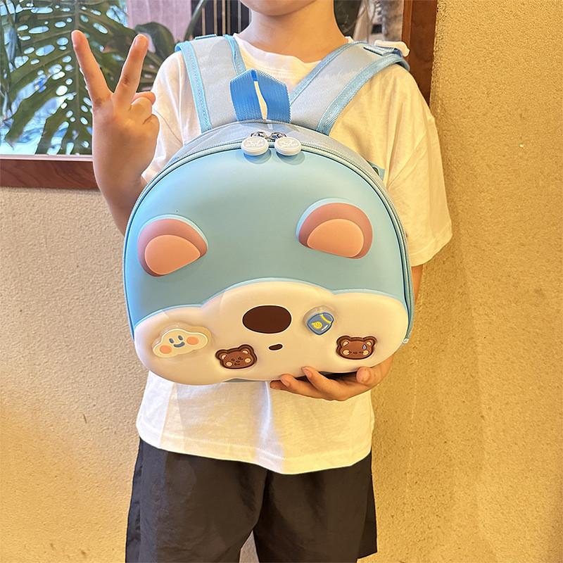 Cartoon Animal Bear Unisex Kids Fashion Oxford Eggshell Bag Backpack School