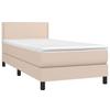 3141034 vidaXL Divan Bed with Mattress Cappuccino 80x200 Cm