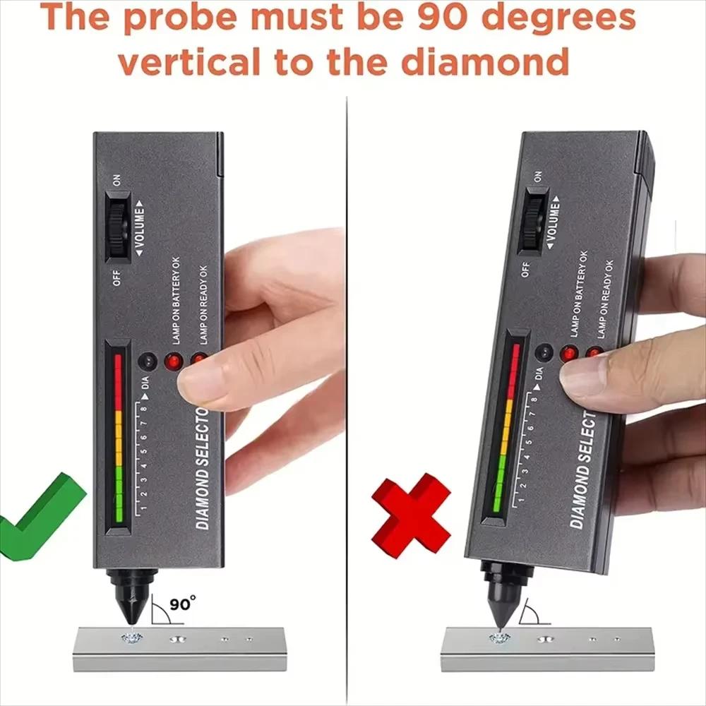 Diamond Tester Pen Portable Electronic Equipment Lightweight Stone Hardness Testing Pen Tool for Novice Jade Moissanite Diamonds