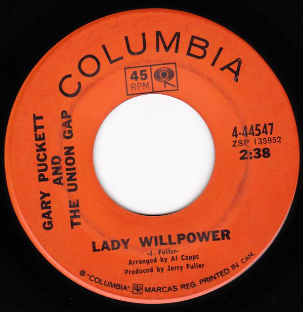 

7inch Record GARY PUCKETT & THE UNION GAP - Lady Willpower / Daylight Stranger 444547 COLUMBIA 1968 Canada Rock Used