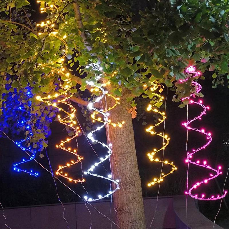LED Solar Rattan String Lights for Outdoor Courtyard and Landscape Decoration