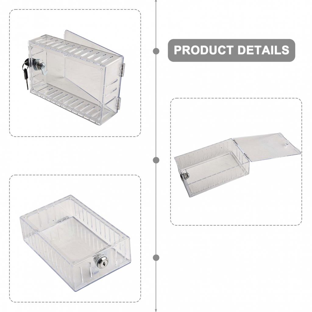 Clear And Transparent Wall Mounted Guard Combination Lock Box Thermostat Covers