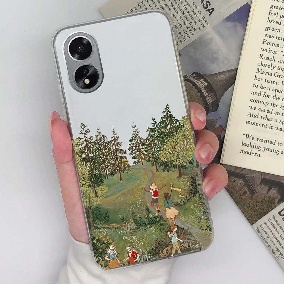 Phone Case For OPPO Reno10 Realme C53 Narzo N53 A38 A79 A98 Cover Fashion Boy Girl Phone Bag Soft Silicone Shockproof Matte Transparent For OPPO Shell