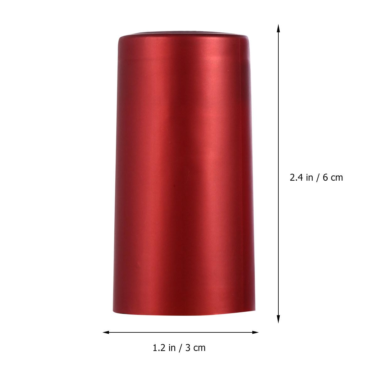 

100Pcs Wine Heat Shrink Bottle Caps Plastic Sealing Film Tear-Off Tab for Home Winery Use Wine Bottle Film Homebrew Cap червоний