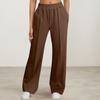 Women's Fashionable Loose Solid Color With Pocket Elastic Waist Sports Casual Pants