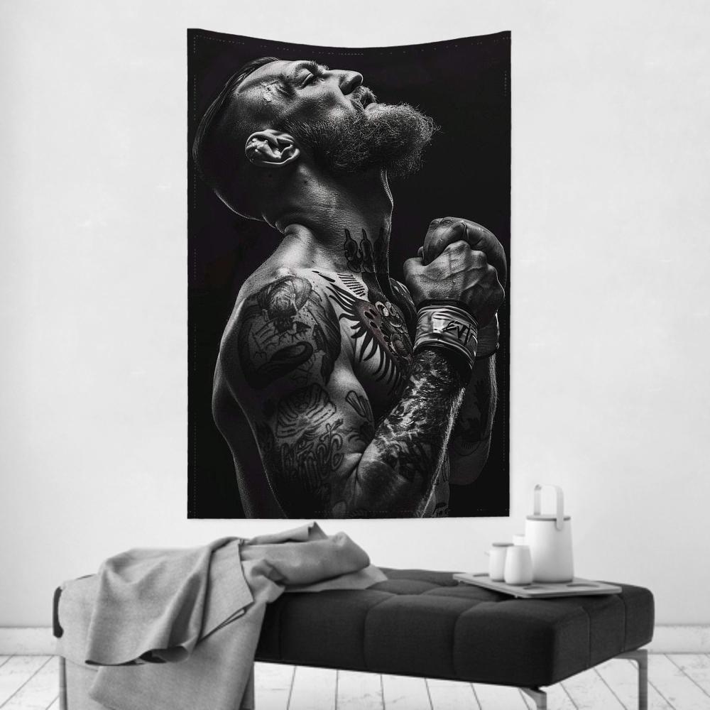 Conor Boxer Fighting MMcGregor Tapestry Room Decor Wall Cloth Party Hanging Background Room Decor Baby Room