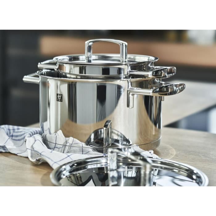 Ensemble de Casseroles - ZWILLING - Passion - Acier Inoxydable - 5 Pièces - Design Sophistiqué