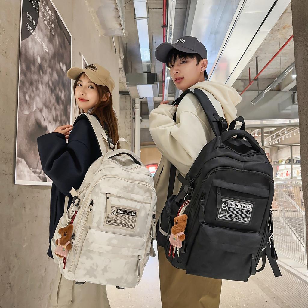 Zaino1011 doppia tracolla borsa per nuovo studente semplice grande capacità versatile stile college giapponese e coreano zaino leggero riduzione del carico