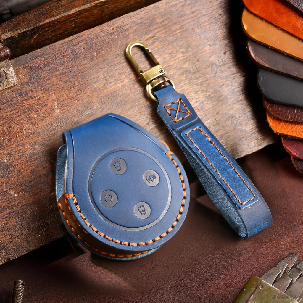Leather Car Key Cover Keychain Holder Case Protector for Haval H9 F7x H5 H3 Great Wall 5 3 M2 H6 Coupe M4 H2 6 Remote Accessorie
