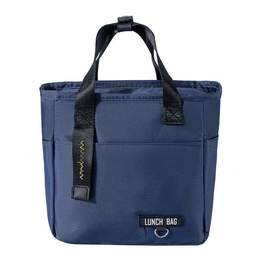Large Capacity Oxford Insulated Student Lunch Bag with Aluminum Foil Lining