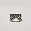 Cross Creed Series Medieval Iris Ring European and American Open Ring Flower Ring
