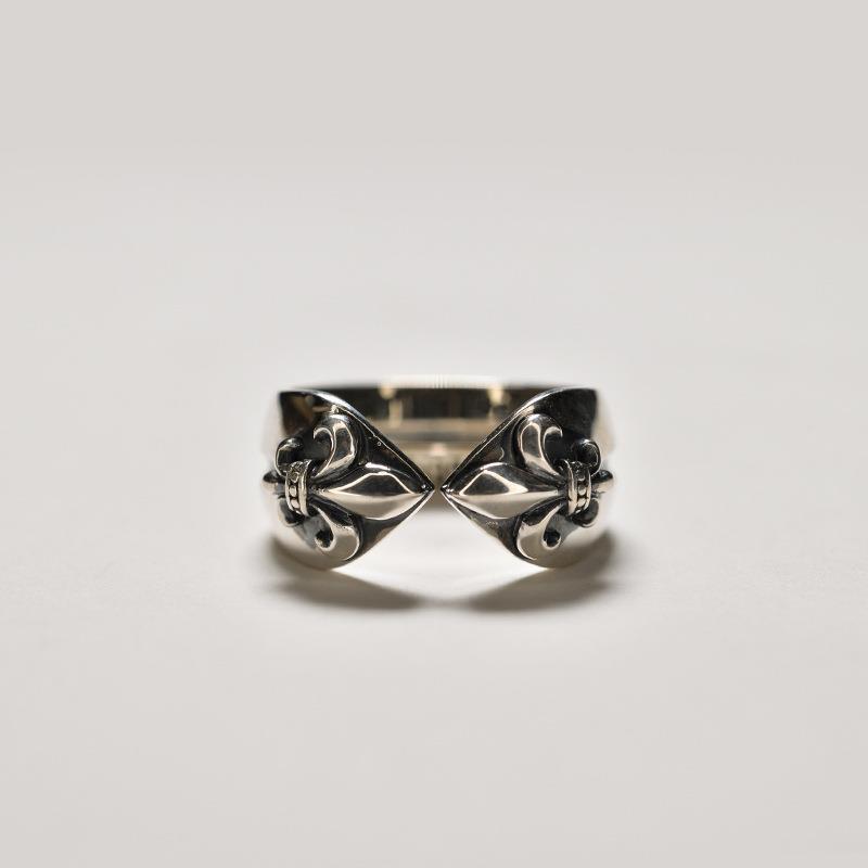 Cross Creed Series Medieval Iris Ring European and American Open Ring Flower Ring