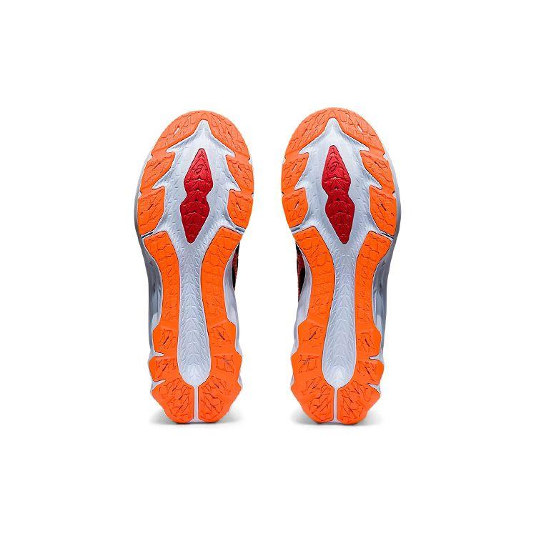 Asics Novablast 2 Comfortable Fashion Mesh Polyester Low-Top Training Running Shoes Men Sneaker Black Orange 1011B192-004