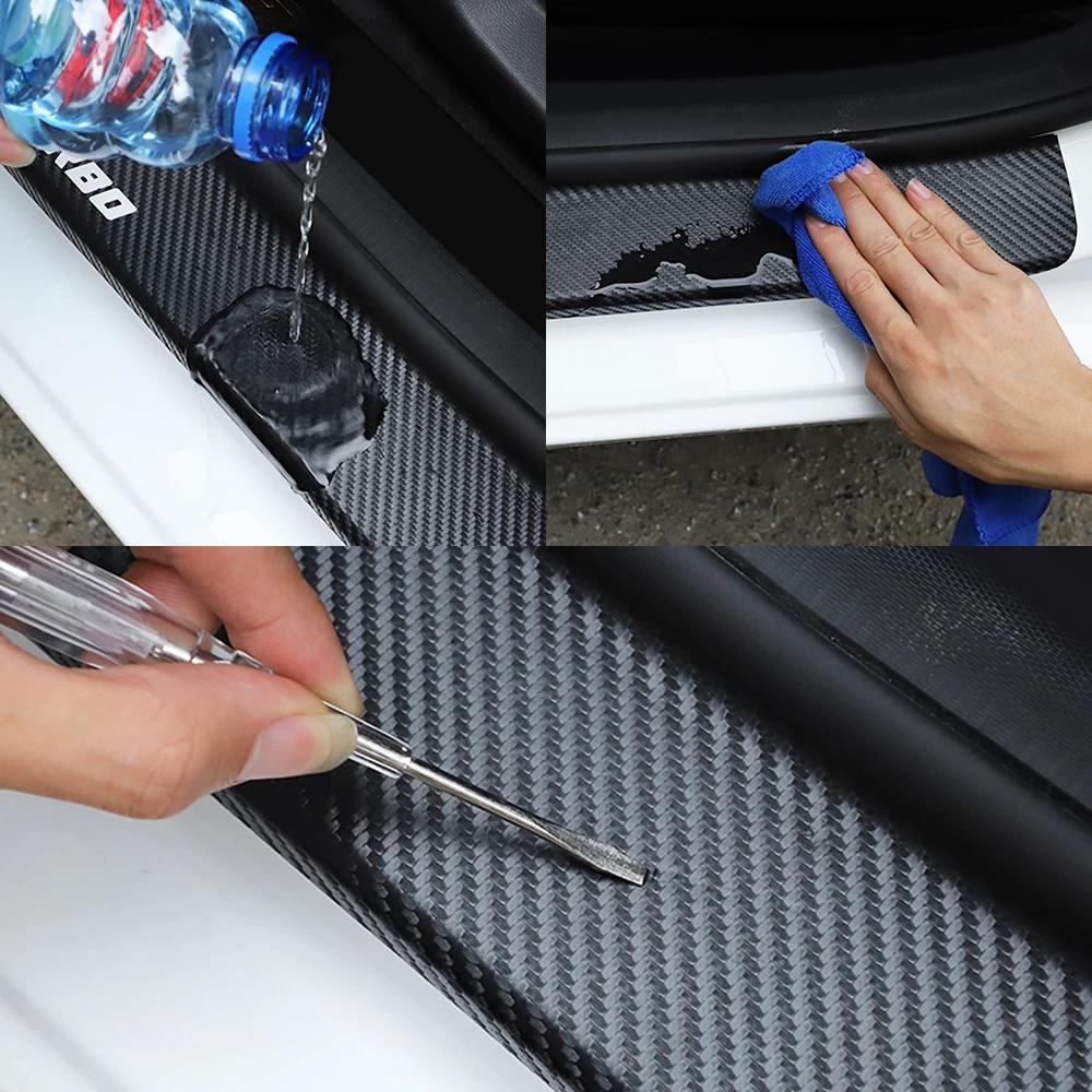 Carbon Fiber Car Door Protector Sill Rear Trunk Bumper Stickers for Cadillac XTS Logo 2025 2024 2019 2018 2017 2016 Accessories