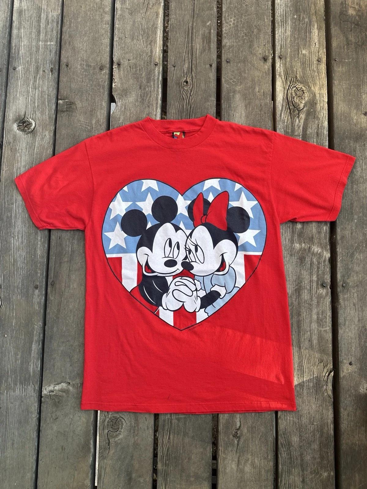 

Vintage Mickey and Minnie Mouse Disney T-Shirt Men’s Large 90’s Red L