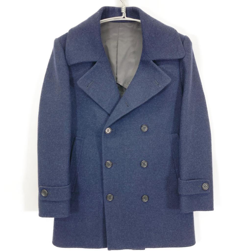ICHORAI 14FW0C-C002 Navy Wool Double Coat coat 44 NavyUsed