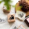 Cute Pet Wooden Rubber Stamps Diy Craft Cat Seal Stamping Black Cat Stamps  Journal Stationery