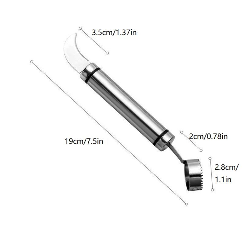 Нержавеющая сталь Двухголовочный Резак для граната Нож для грейпфрута Очиститель апельсинов Открывалка для фруктов Многофункциональный кухонный инструмент