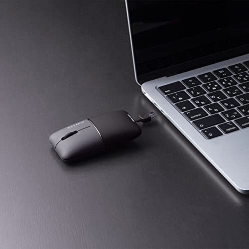 Sanwa Supply Silent Bluetooth Blue LED Mouse SLIMO (Rechargeable/Black) MA-BBS310BK