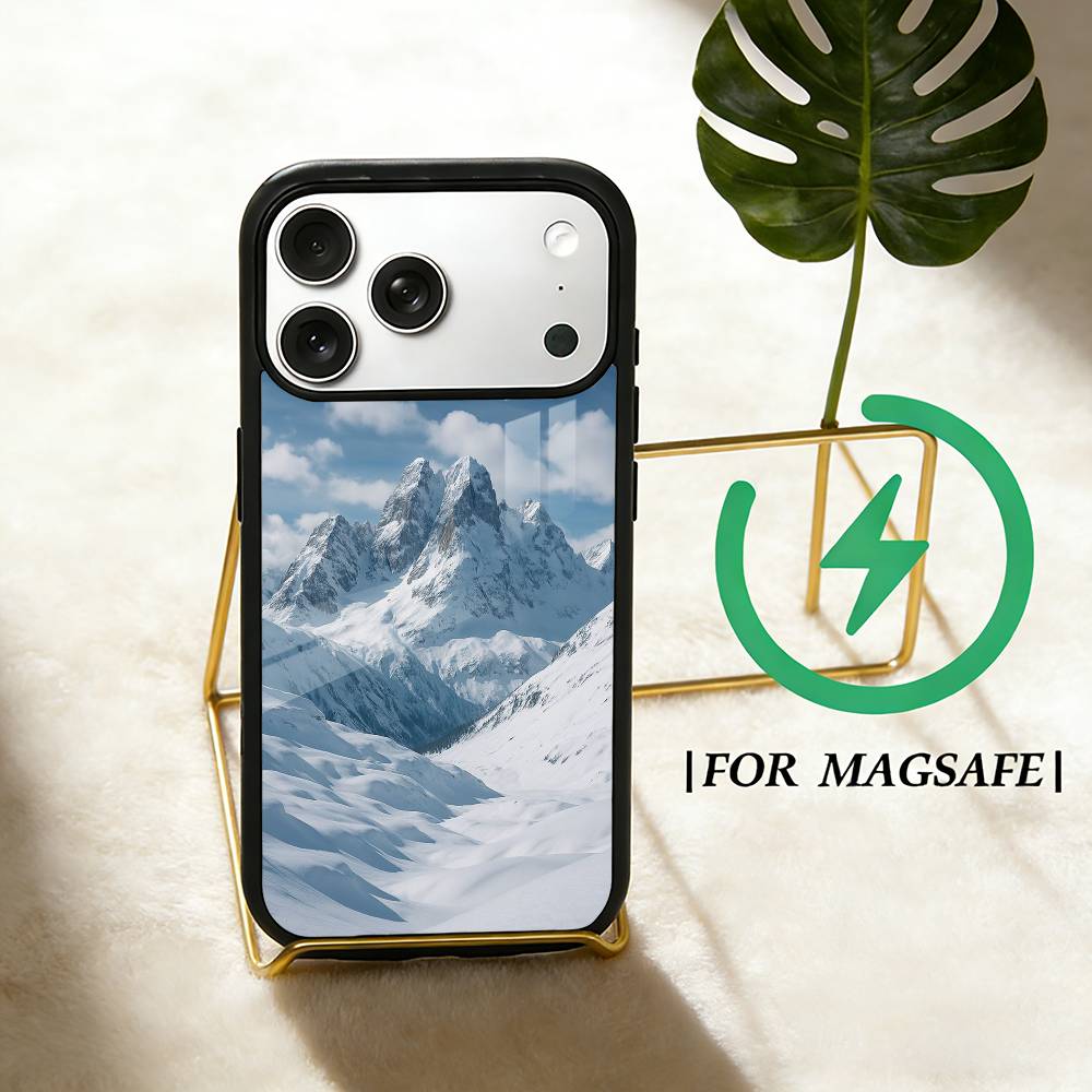 Winter Snow mountain  Phone Case For iPhone 17,16,15,14,13,12,Plus,Pro,Max for Magsafe Magnetic Wireless Charging