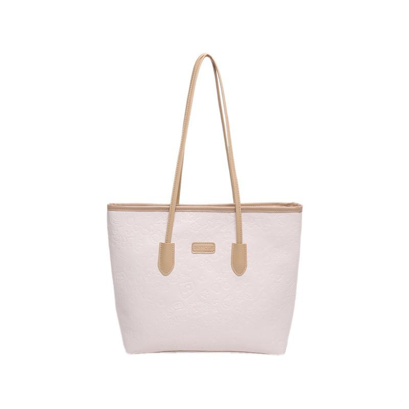 Stylish Large Capacity Tote Bag For Women In Black Pink And Khaki Ideal For Everyday Use