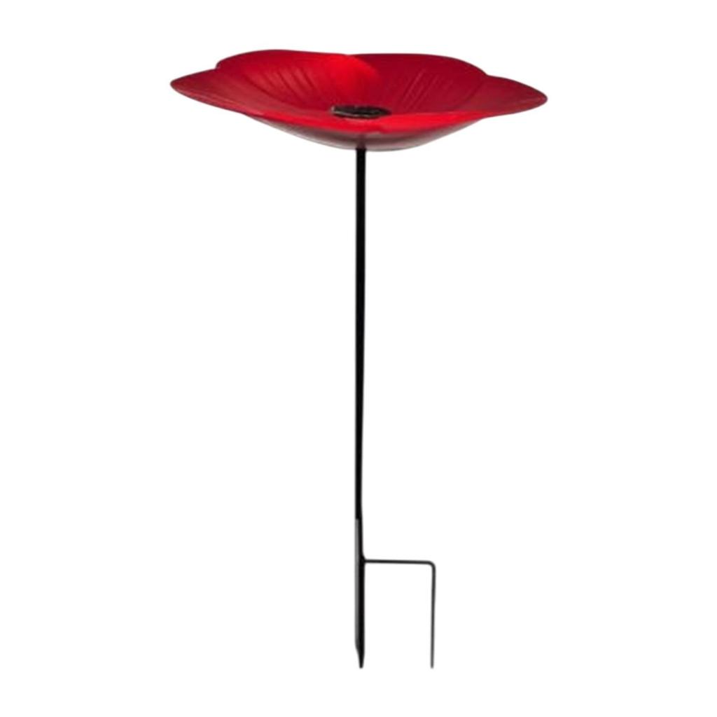 Outdoor Bird Feeder Bird Bath Bowl Cute Birdbath Weatherproof Watering Station with Stake for Garden Yard Patio Decoration