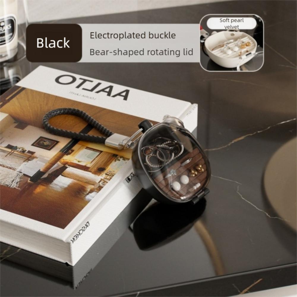 Mini Portable Travel Organizer Transparent Storage Case Keychain Jewelry Storage Box Women