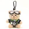 Cute Space Bear Plush Camera Bag Charm Cartoon Doll Keychain Creative Gift